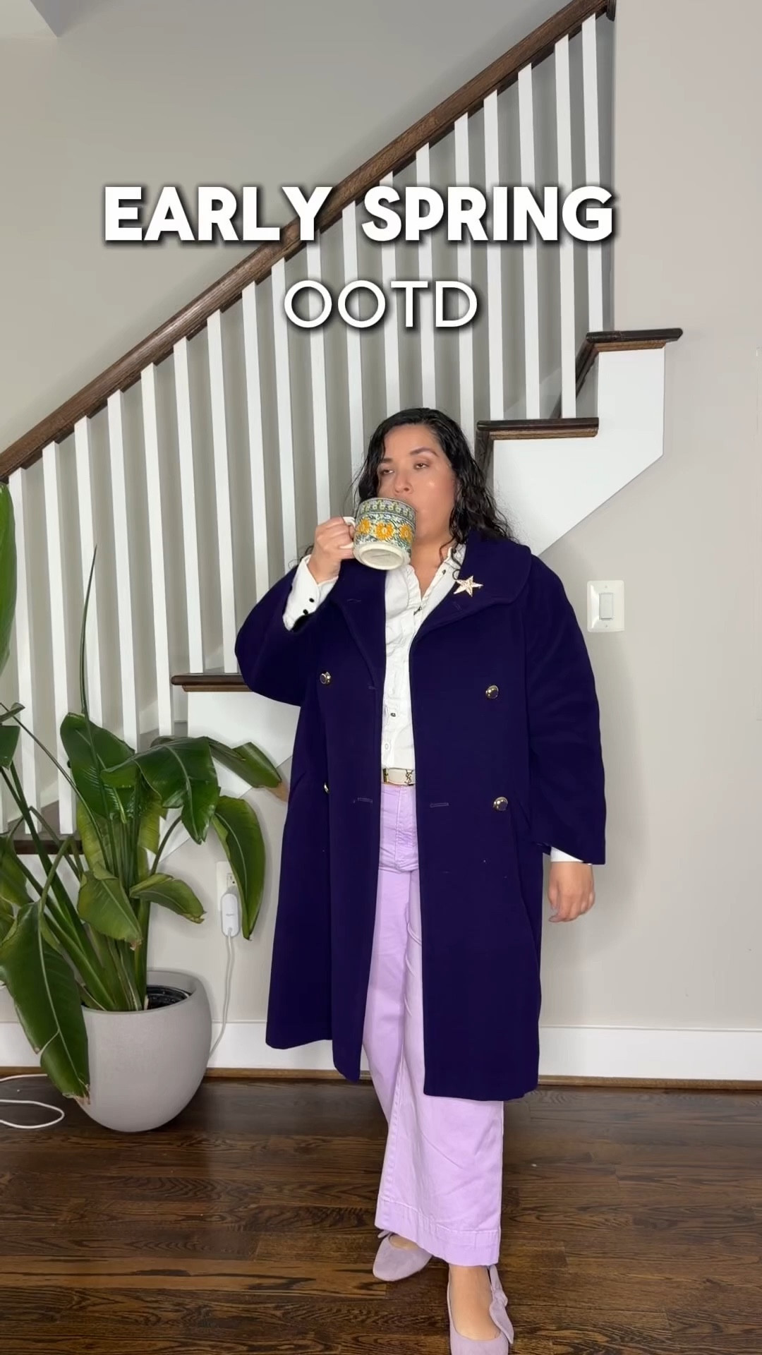 Early spring office look in soft color 💜
‌
Monochromatic outfits are always the easiest way to wear color without overthinking it. Staying within the same color family keeps everything feeling cohesive and intentional, even if the shades aren’t identical
‌
In this case, I mixed lilac and deeper purple tones, and balanced the look with a crisp white button down (a true staple you’ll reach for over and over again)
‌
You don’t need a perfect match for every piece, neutrals help complete the look and make it feel effortless
‌
Linking the exact flats + white shirt and similar pieces to recreate this color story 🤍

#LTKootd #LTKOver40 #LTKWorkwear