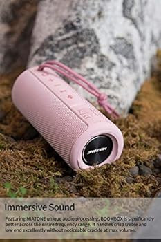 MIATONE Outdoor Portable Bluetooth Speaker Wireless Waterproof - Pink | Amazon (US)