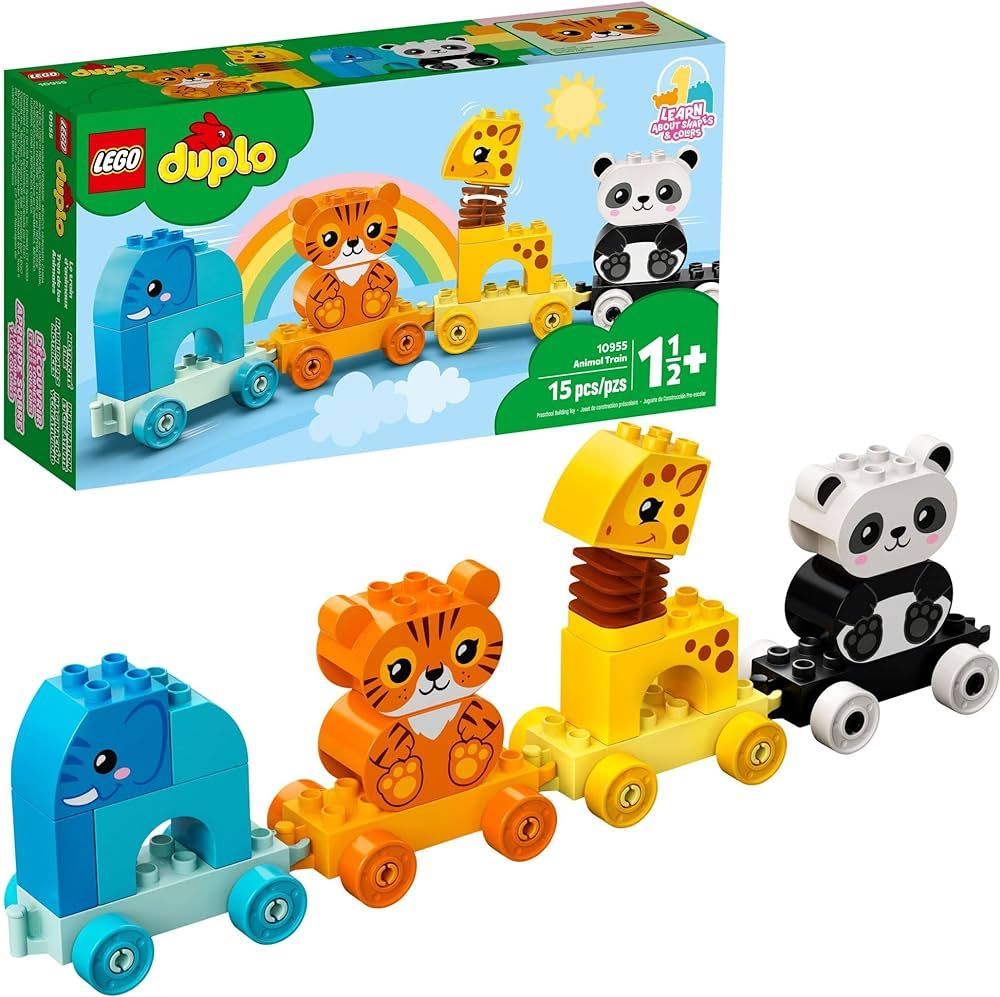 LEGO DUPLO My First Animal Train 10955, Toys for Toddlers and Kids 1.5-3 Years Old with Elephant,... | Amazon (US)