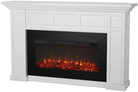 Real Flame Alcott 75” Electric Fireplace with Mantel for Living Room or Bedroom, Replaceable Fi... | Amazon (US)