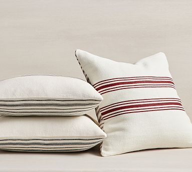 Culver Grainsack Striped Reversible Pillow Covers | Pottery Barn (US)