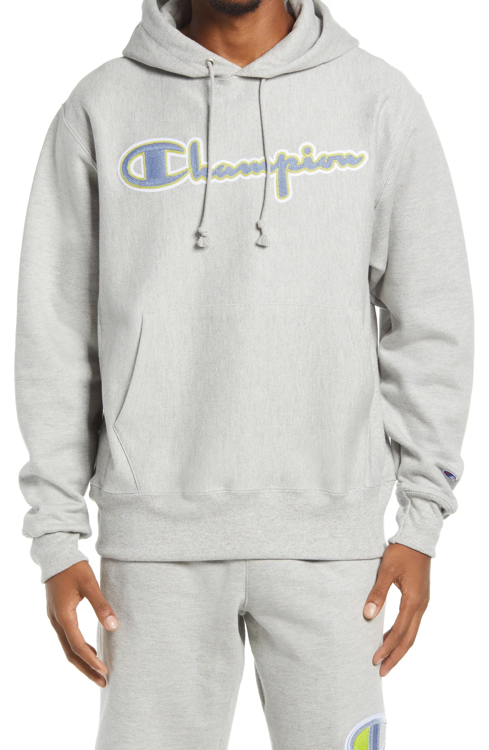 Champion Reverse Weave® Script Logo Hooded Sweatshirt | Nordstrom | Nordstrom