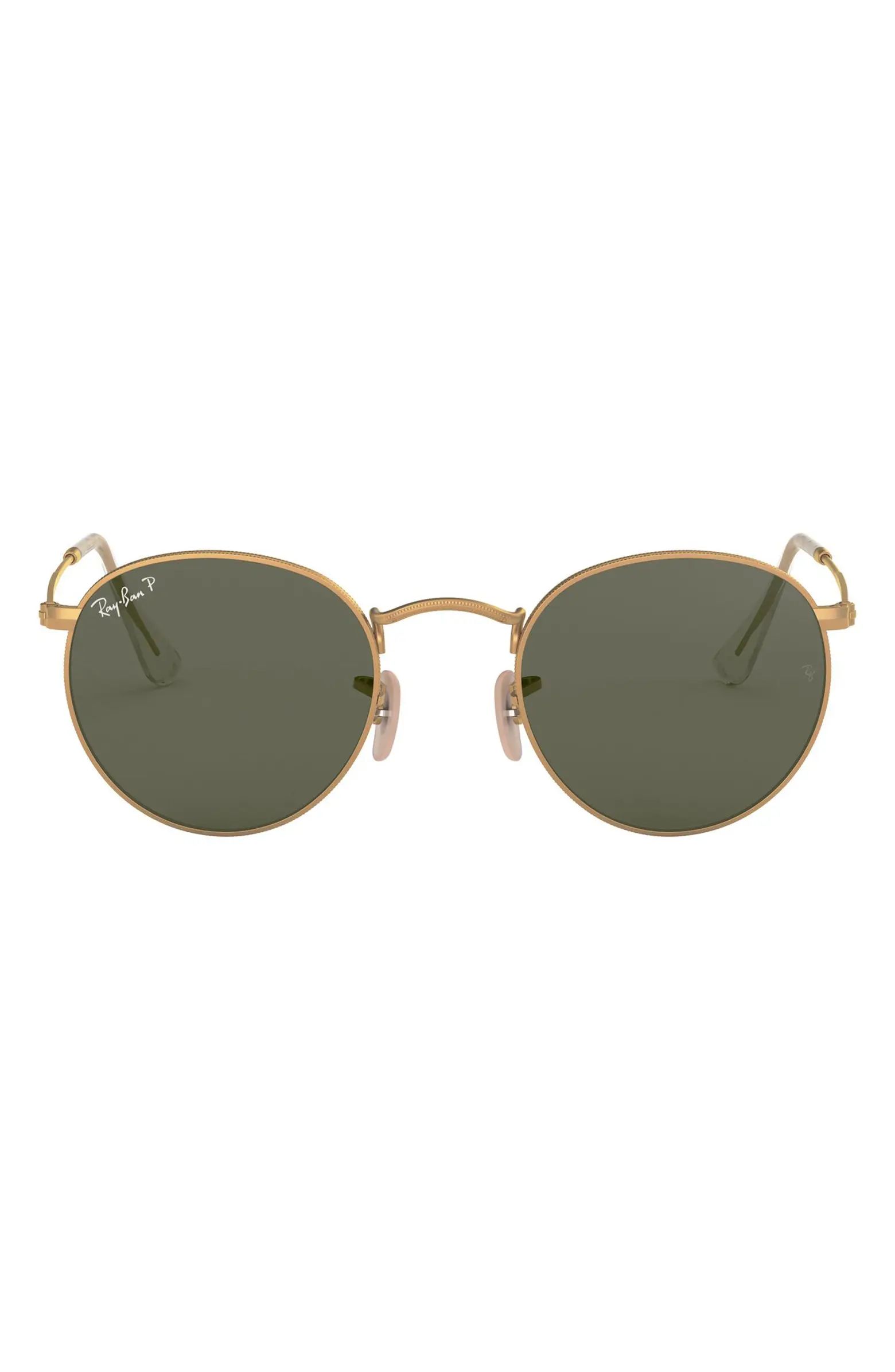 50mm Polarized Round Sunglasses | Nordstrom