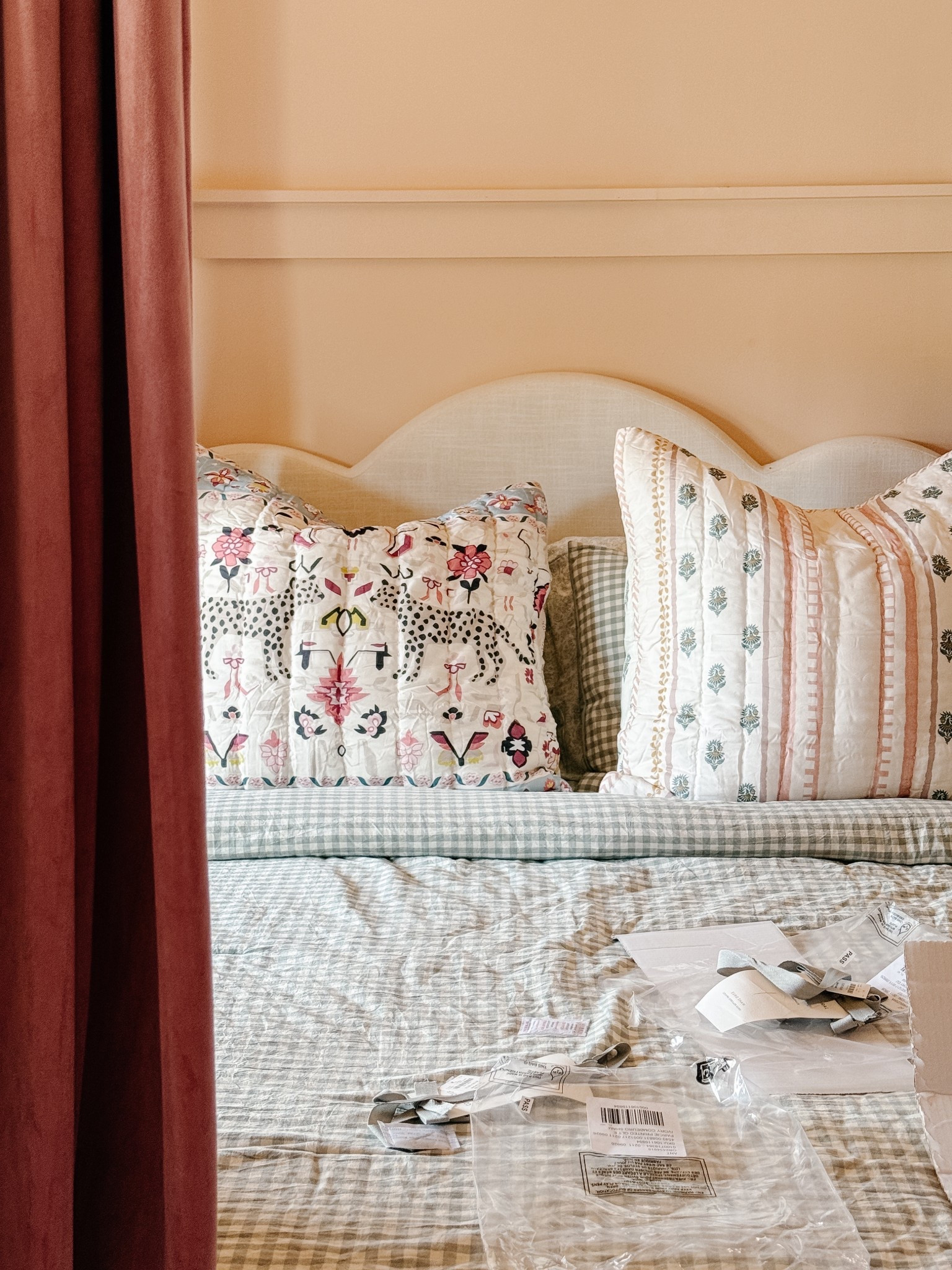 Mix a high-end sham with affordable bedding to elevate the entire look. Choosing between these two Euro shams from Anthropologie. 

#LTKKids #LTKHome