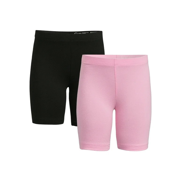 Wonder Nation Girls Bike Shorts, 2 Pack, Sizes 4-18 & Plus | Walmart (US)