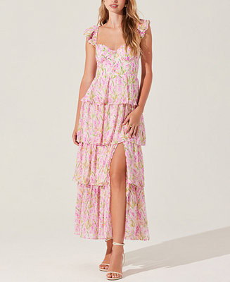 ASTR the Label Women's Midsummer Tiered Maxi Dress - Macy's | Macy's