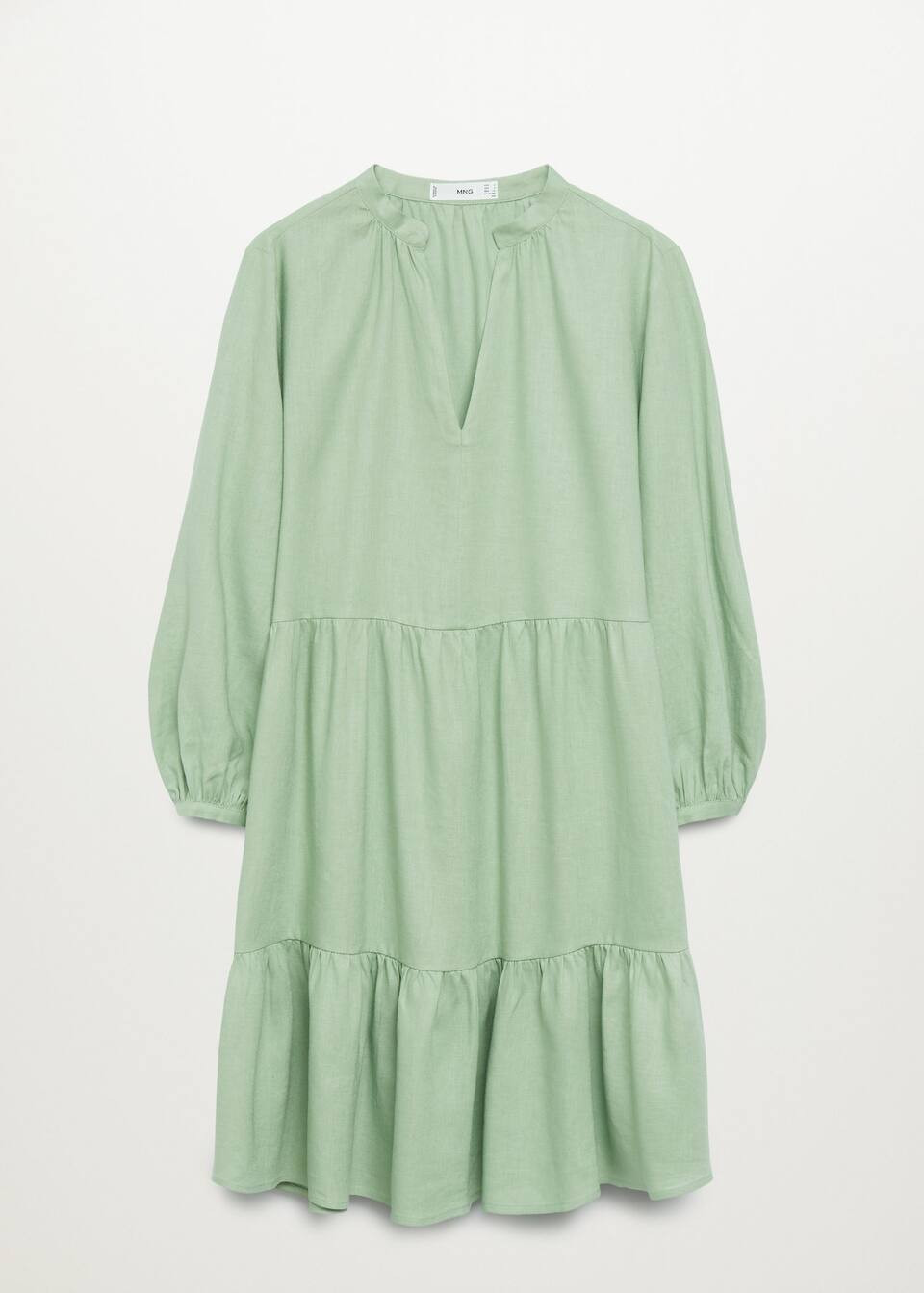Ruffled linen dress | MANGO (US)