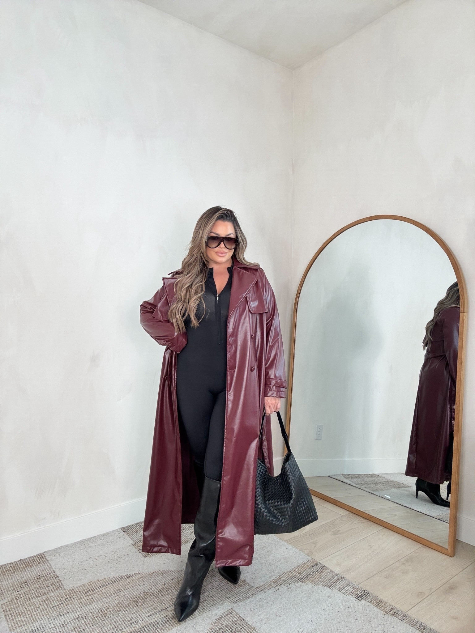 Coat 0X 
Jumpsuit xl 
Boots linked exact and similar pair 