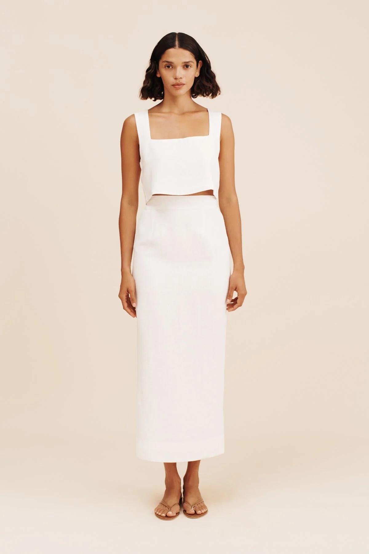 ALICE CROP TOP - IVORY | POSSE (US)