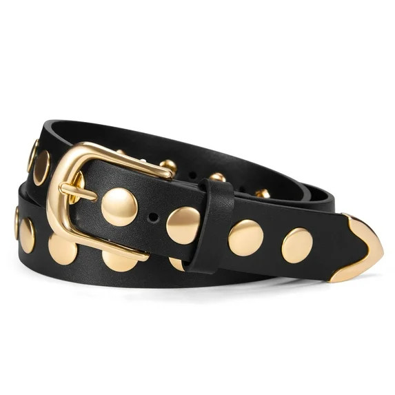 Fianmy Women’s Belt Studded Belts, Fashion Punk Belt for Jeans Pants Dress | Walmart (US)