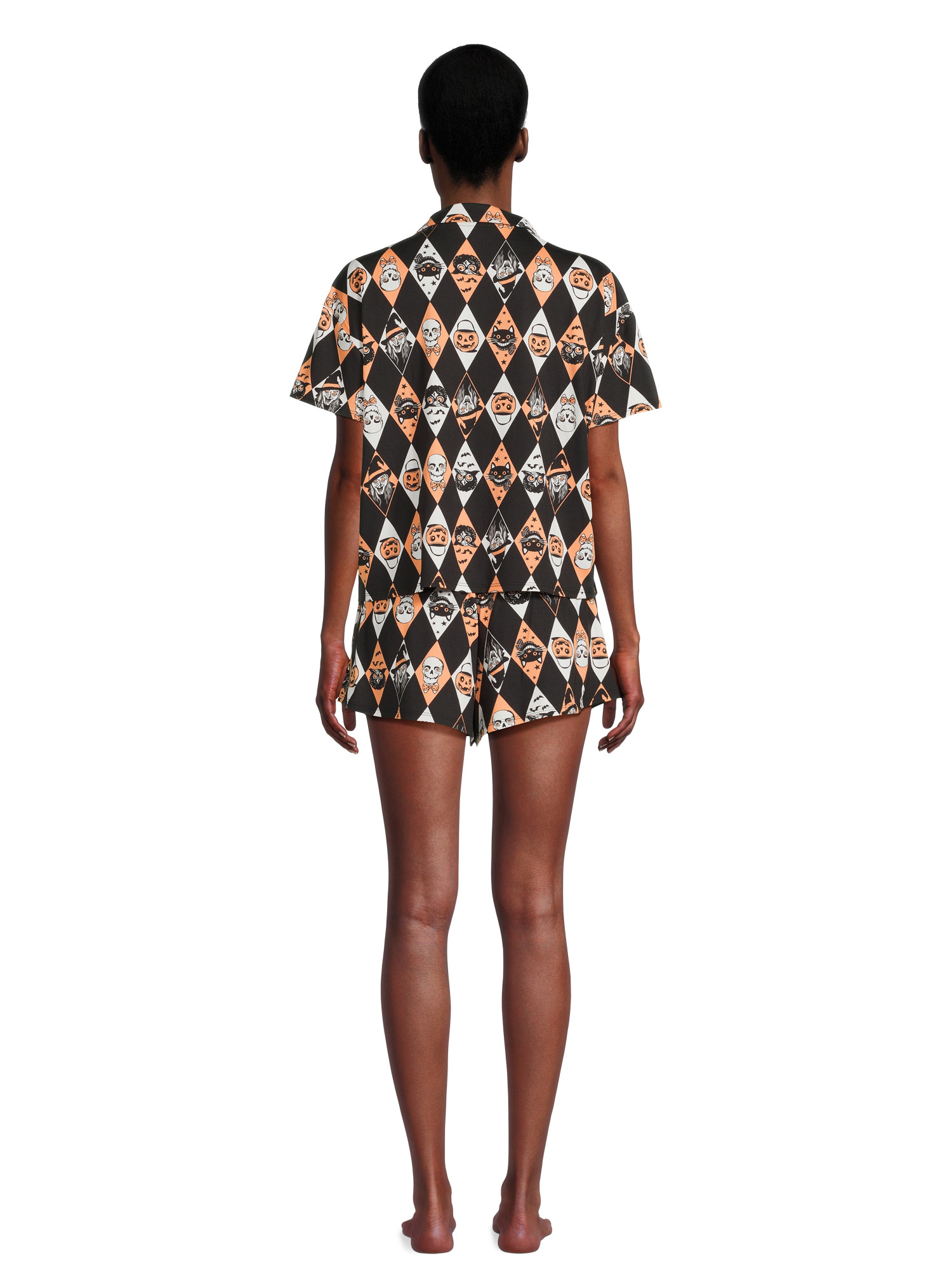 Halloween Women’s Print Shorty Pajama Set, 2-Piece, Sizes XS-3X | Walmart (US)
