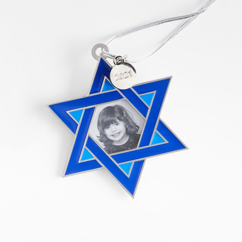 2021 Star of David Frame Hanukkah Ornament | Crate and Barrel | Crate & Barrel
