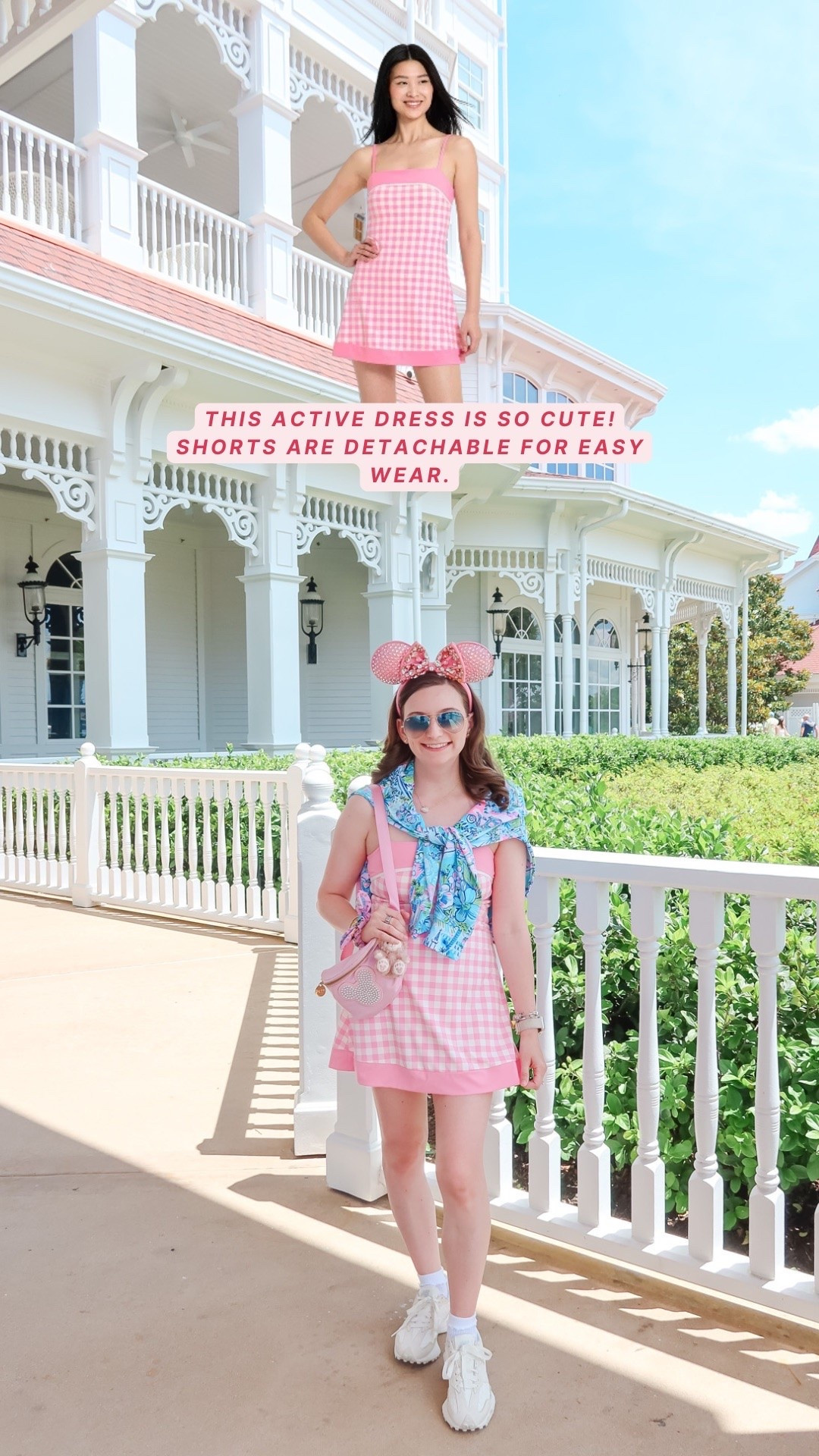 The cutest active dress for Disney and beyond! Love this active dress because the shorts are detachable for easy bathroom use. Plus the print is so fun for summer! The perfect Disney summer outfit or Disney mom outfit. 

disney mom outfit / disneyland outfit ideas /disney park outfit / mom style / athleisure outfit / comfortable travel outfit / theme park outfit / walking sneakers / mom uniform /disney accessories  /comfortable mom outfits / spring disney outfits / Disney mom outfit ideas / Disney world outfit ideas / Disney summer outfit