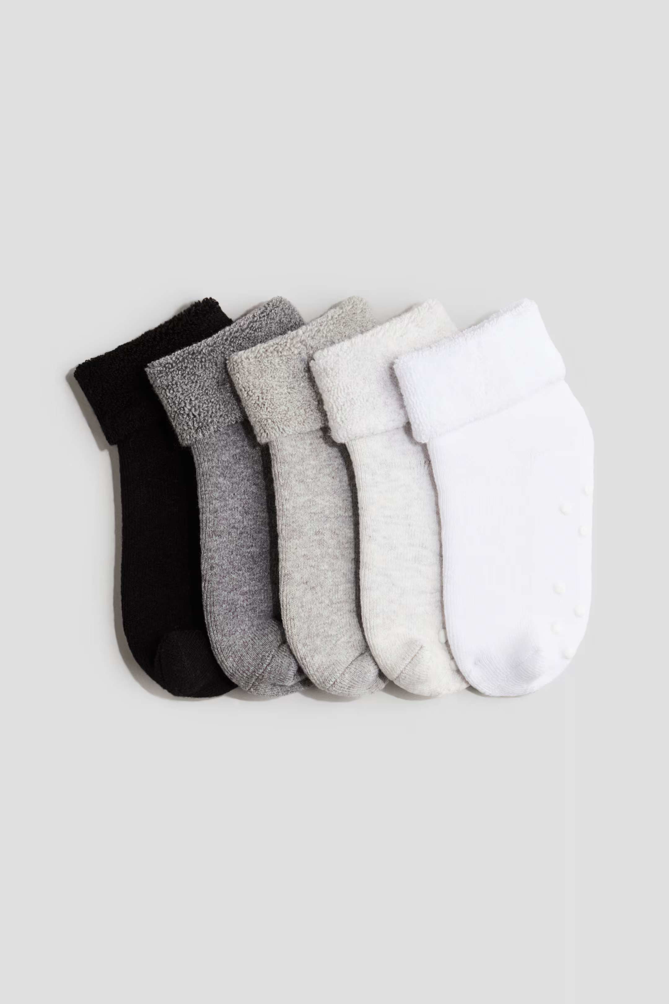 5-pack Non-slip Terry Socks - Gray/black - Kids | H&M US | H&M (US + CA)
