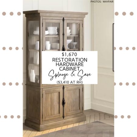🚨Updated Find🚨 Restoration Hardware’s French Casement Double-Door Cabinet features classic French panel  doors,  crown molding, cast-iron hardware, glass doors, is made of oak and veneers, and comes in four different wood finishes. 

I found French display cabinets at Wayfair and Ballard Designs; they feature double doors, lattice windows, vintage-inspired hardware, are made of manufactured wood and solid wood, and are available in a variety of finishes.

#lookforless #restorationhardware #dupe #decor #homedecor #furniture #diningroom #cabinet #storage #chinacabinet #livingroom #RestorationHardware #moderntraditional #transitional #copycat Parsons chair dupe. Restoration hardware cabinet dupe. Restoration hardware dupes. Restoration Hardware looks for less. Restoration. Modern traditional dining room. Modern traditional cabinet. China cabinet. Display cabinet. Transitional dining room. Classic dining room. Restoration Hardware French Casement Double-Door Cabinet dupe. Curio cabinet. French casement cabinet. tall display cabinet. glass door cabinet. china cabinet with hardware. french door cabinet. farmhouse cabinet.

#LTKFind #LTKsalealert #LTKhome