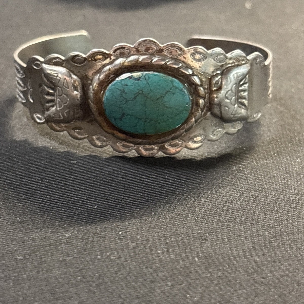 NAVAJO Vintage Native Turquoise Stone Thunderbird Bracelet  | eBay | eBay US