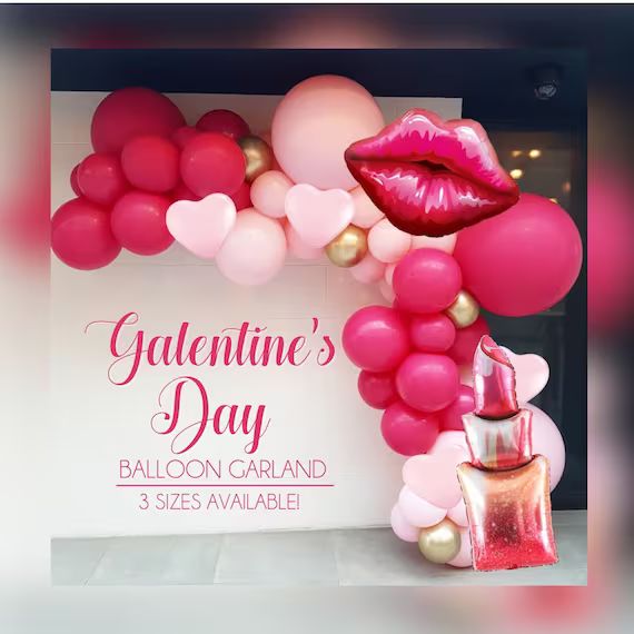 Galentine's Day Pink Balloon Bundle Set DIY Garland | Etsy | Etsy (US)