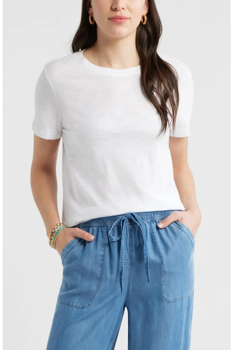 Cotton Blend Crewneck T-Shirt (Women) | Nordstrom | Nordstrom