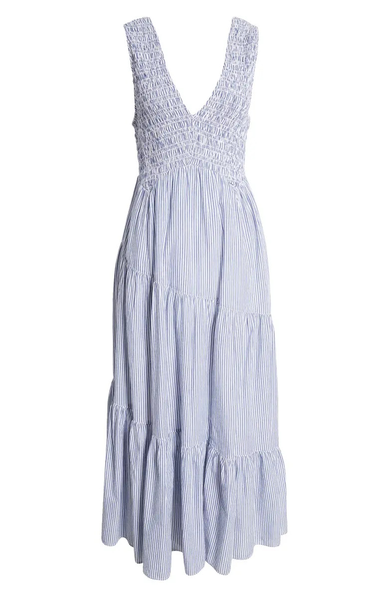 Juno Sleeveless Smocked Tiered Maxi Dress | Nordstrom
