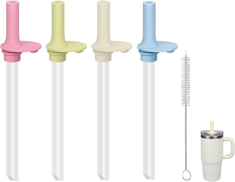 Replacement Straws Compatible With YAYA 12oz My First Travel Tumbler, 4 Pack with 1 Brush (4 Colo... | Amazon (US)