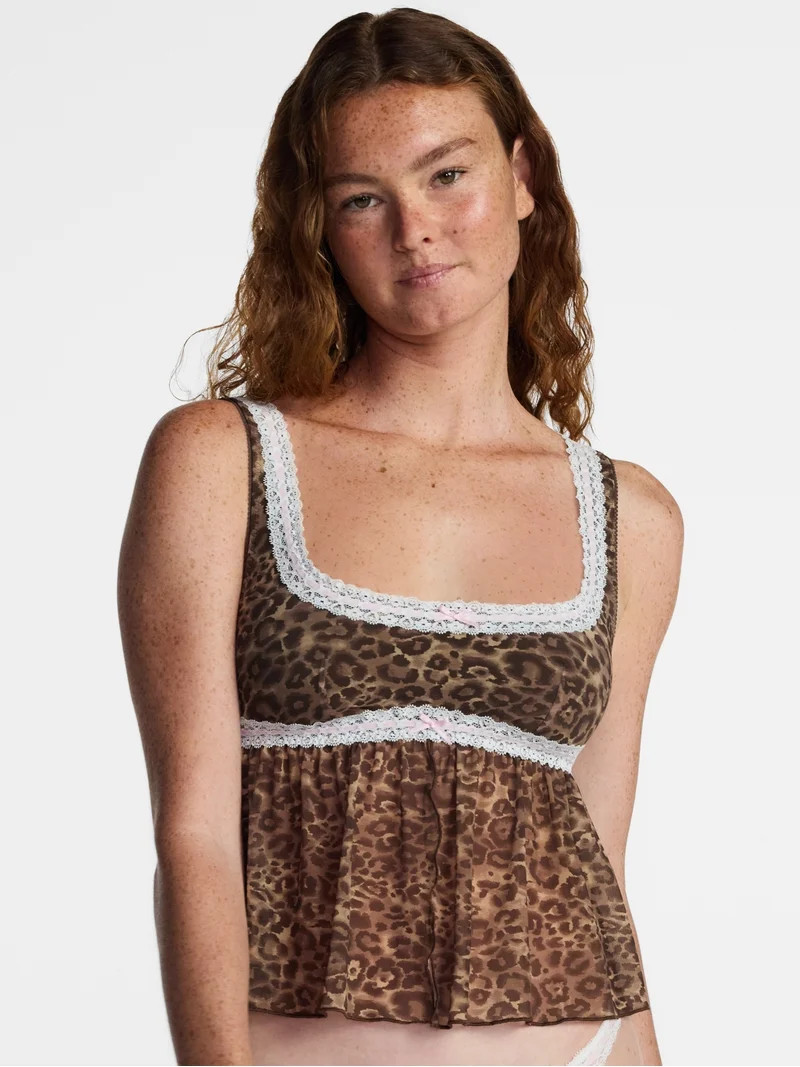 No Boundaries Beaded Lace Flyaway Top, Women's XS-3XL | Walmart (US)