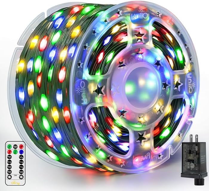 Ollny Christmas Lights 1000 LED 330 FT, IP67 Waterproof Plug in Christmas Tree Lights with Remote... | Amazon (US)