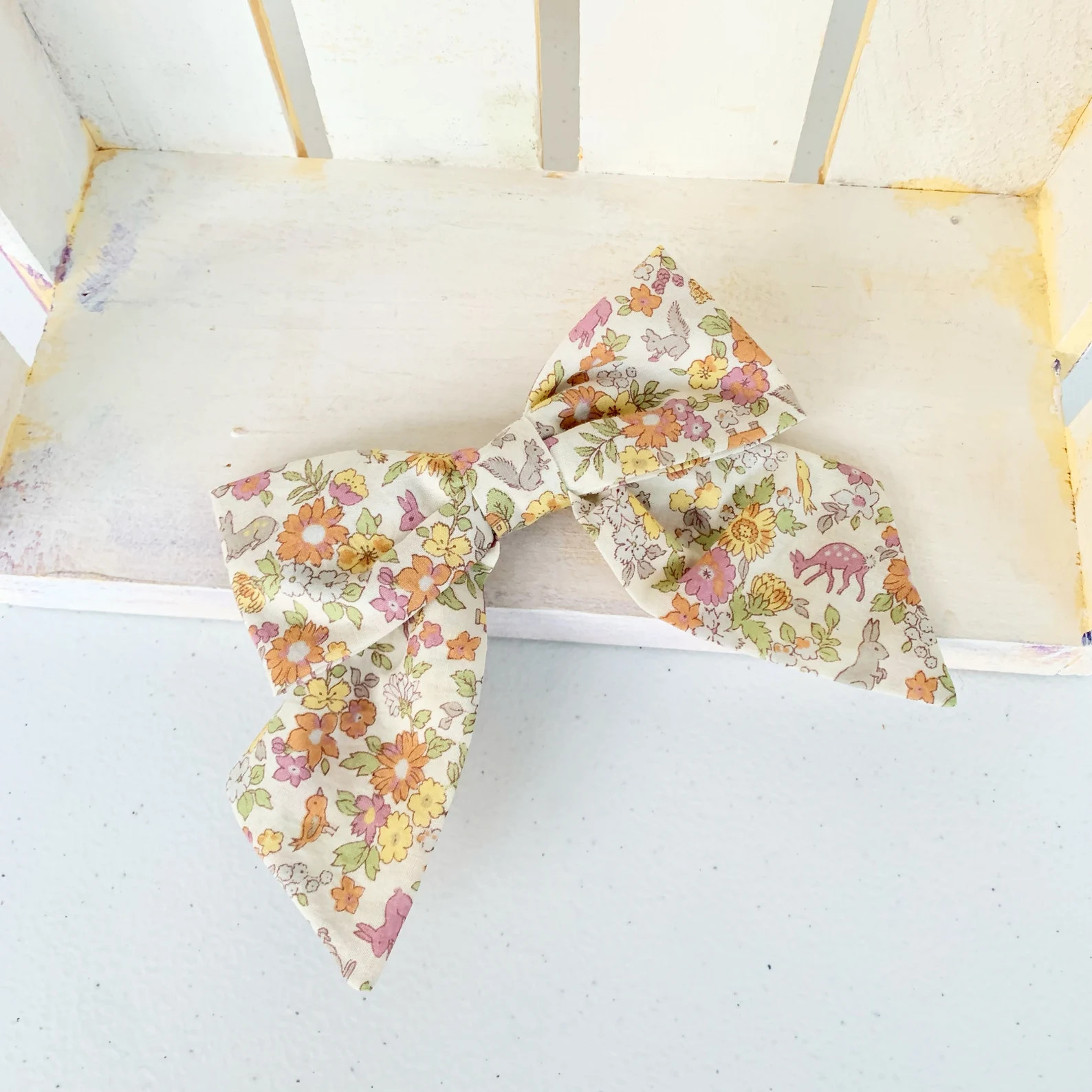 Liberty Hair Bow  Assorted Styles Floral Bow Clips or | Etsy | Etsy (US)