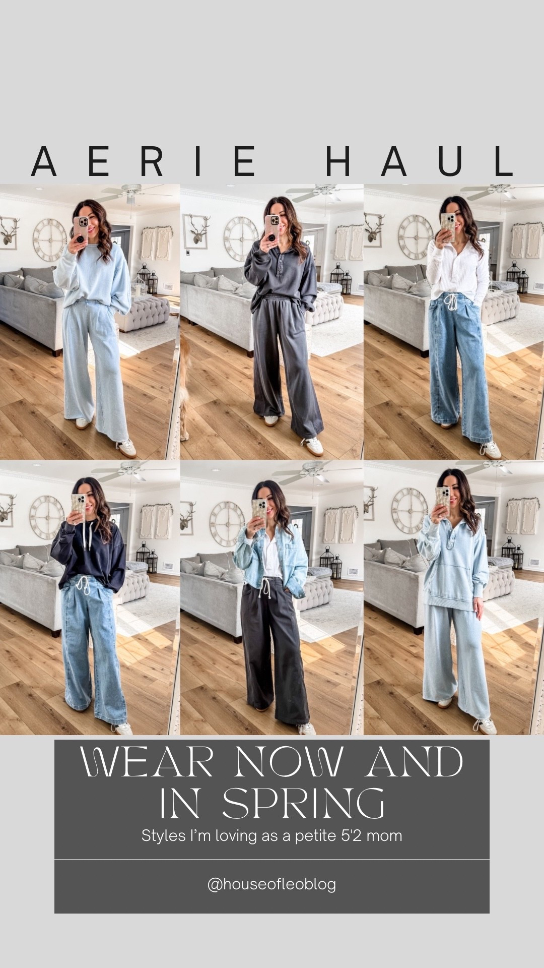 #ad It's been a minute but I finally have a fresh @Aerie haul and this one was so worth the wait. Spring outfits that you can start wearing now and everything is comfy as can be. Pants all come in lengths (hello my fellow petite girls) and mom outfits that will go from errands to weekends. Seriously, this Aerie haul is one of my personal favorites. #AeriePartner #AerieREAL #aerie

Pants small short. Blue sweatshirts, XS. Denim shirt XS. Black hoodie small. White Henley small. Black Henley small. 

Aerie, aerie haul, spring outfits




#LTKOver40 #LTKSaleAlert #LTKPetite