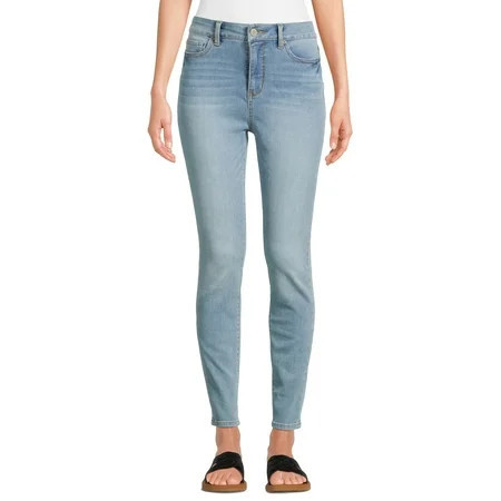 Time and Tru Women's High Rise Skinny Jeans, 27", 29” Inseams, Sizes 2-22 | Walmart (US)