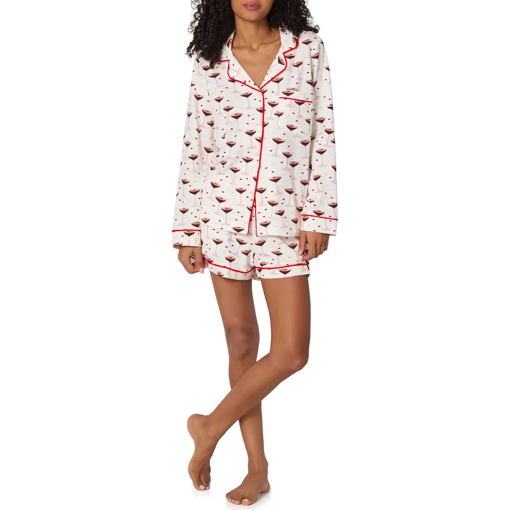 BedHead Pajamas Espresso Print Short Pajamas in Espresso Kisses at Nordstrom, Size X-Large | Nordstrom