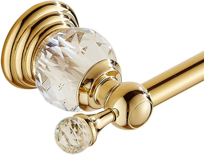 WINCASE Gold Towel Bar, Adjustable Crystal Towel Holder, Golden Finished Bathroom Single Towel Ra... | Amazon (US)