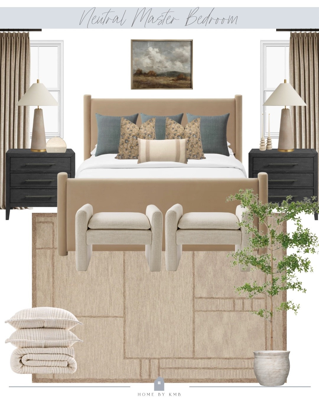 Loving the earth tones in this neutral master bedroom mood board!

#LTKHome