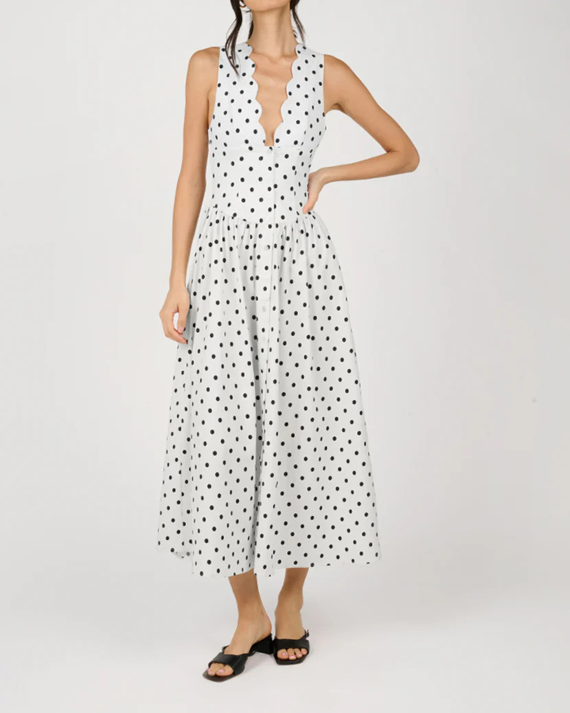 Button Front Scallop Dress | We Wore What