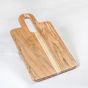 The Fine Living Co. Wood Serveware Board, Chopping Board, Acacia Wood Charcuterie Board, Pizza Br... | Amazon (US)