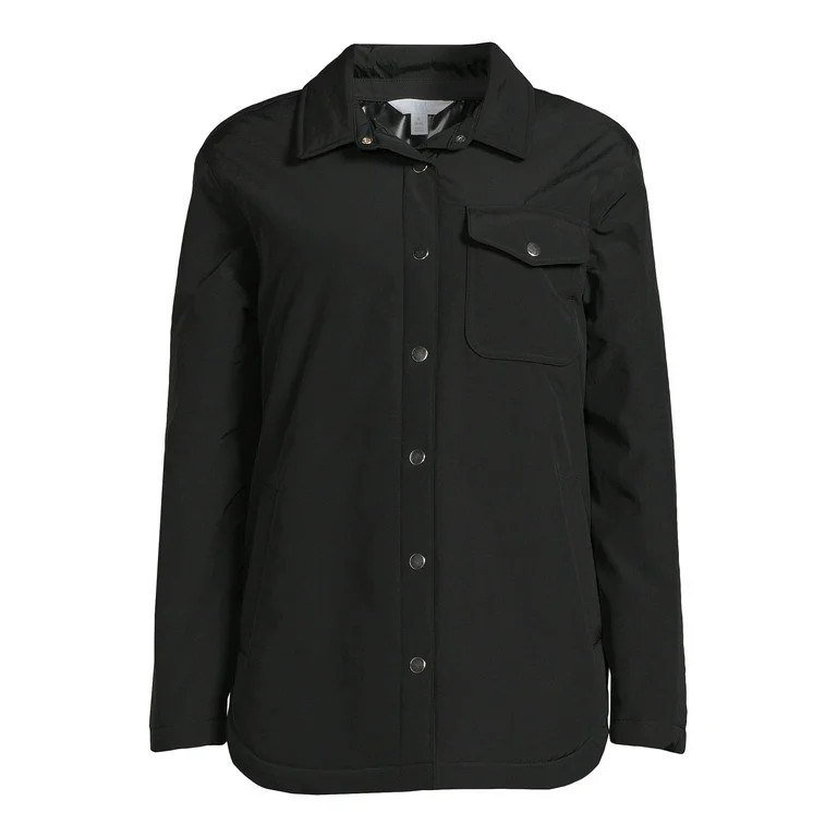Time and Tru Women's Snap Front Shacket | Walmart (US)