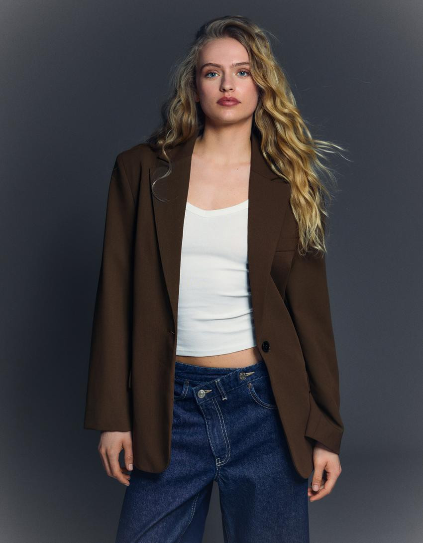 Blazer mit rückwärtiger Schnalle - Damen | Bershka DE