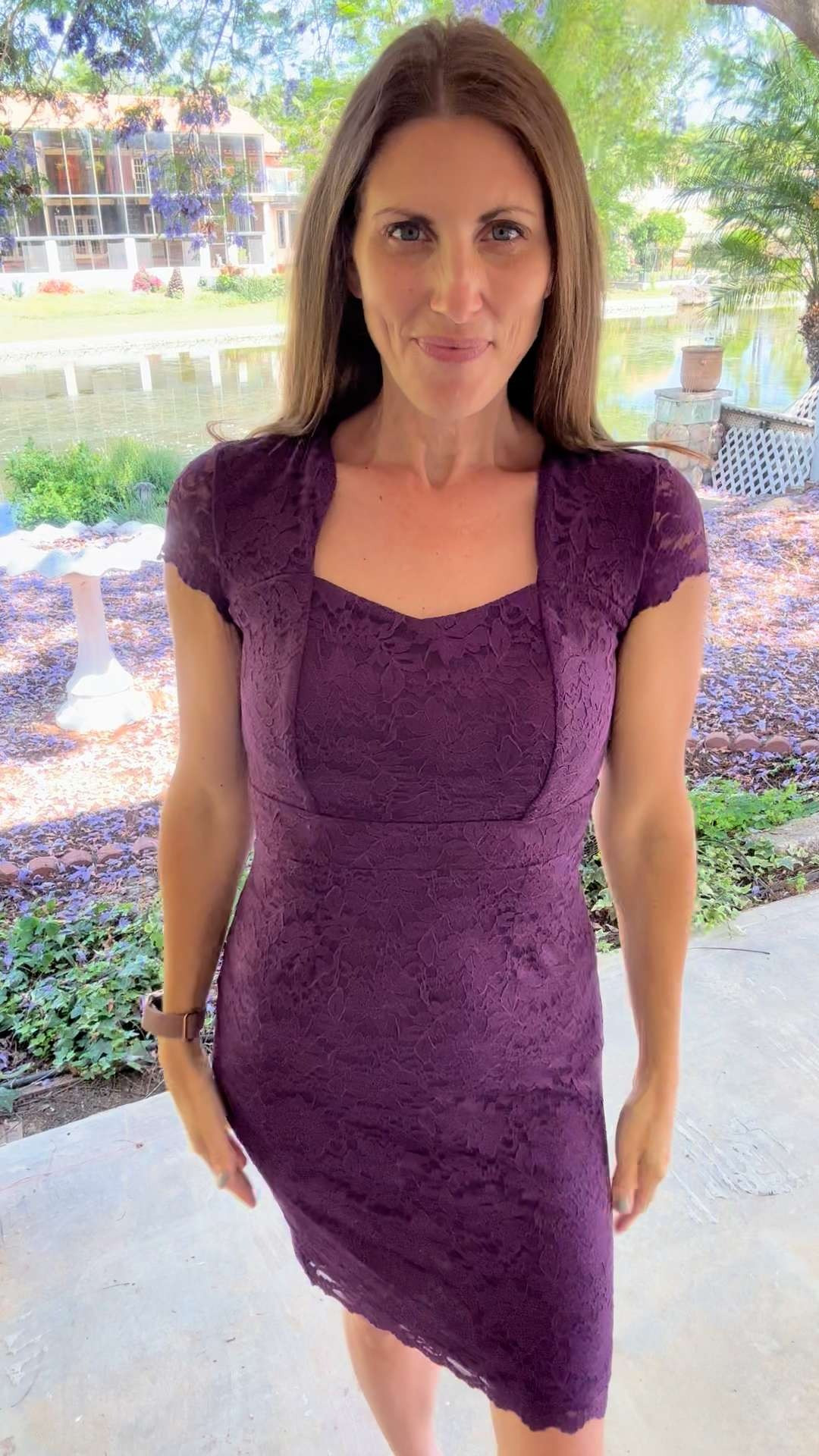 Try-On review of GRACE KARIN Cocktail Dress for Women Cap Sleeve Lace Dress for Wedding Guest Business Casual Dresses in size Small  

 #LTKOver40 #LTKParties #LTKWedding