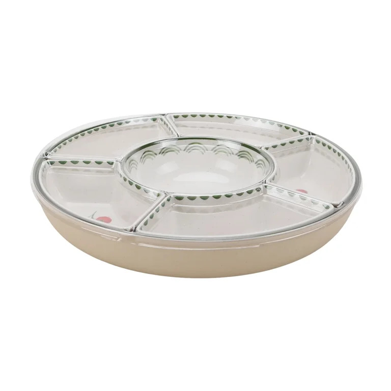 Better Homes and Gardens Bamboo Melamine Chip and Dip Set with Tomato Design | Walmart (US)