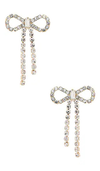 Ribbon Earrings in Gold | Revolve Clothing (Global)