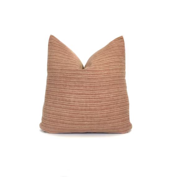 Vintage Rust Stripe Pillow Cover | Designer Pillow | Roux | No5000 | Etsy (US)