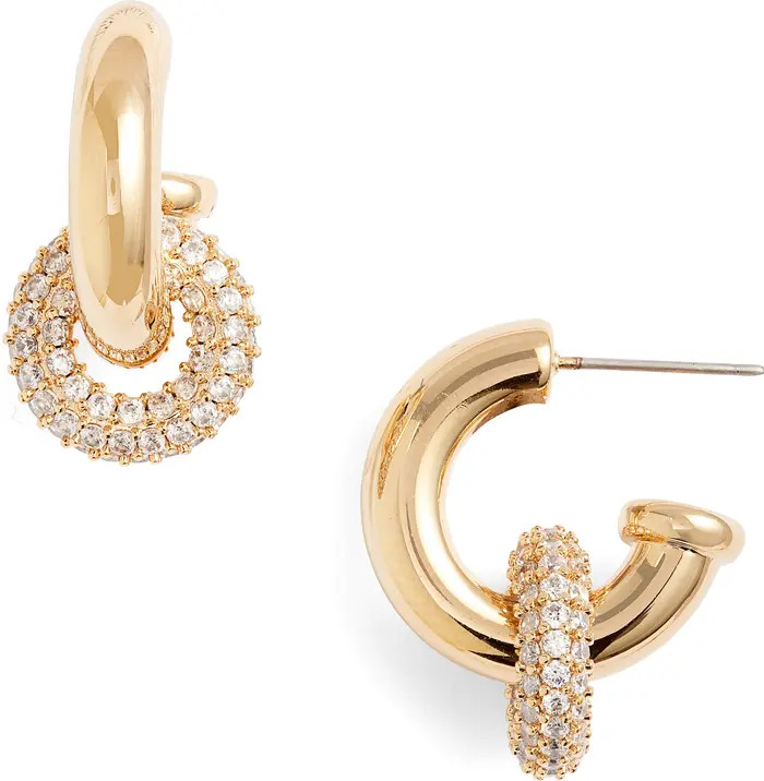 Nordstrom Demi Fine Pavé Ring Huggie Hoop Earrings | Nordstrom | Nordstrom