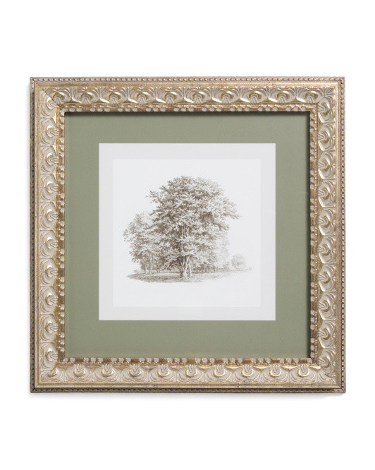 12x12 Black And White Trees Matted Wall Art | Home | Marshalls | Marshalls