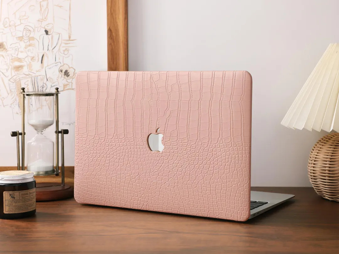 Personalized Pink Crocodile MacBook Case, Custom Leather Case for MacBook Air 13 15 Pro 14" 16", ... | Etsy (US)