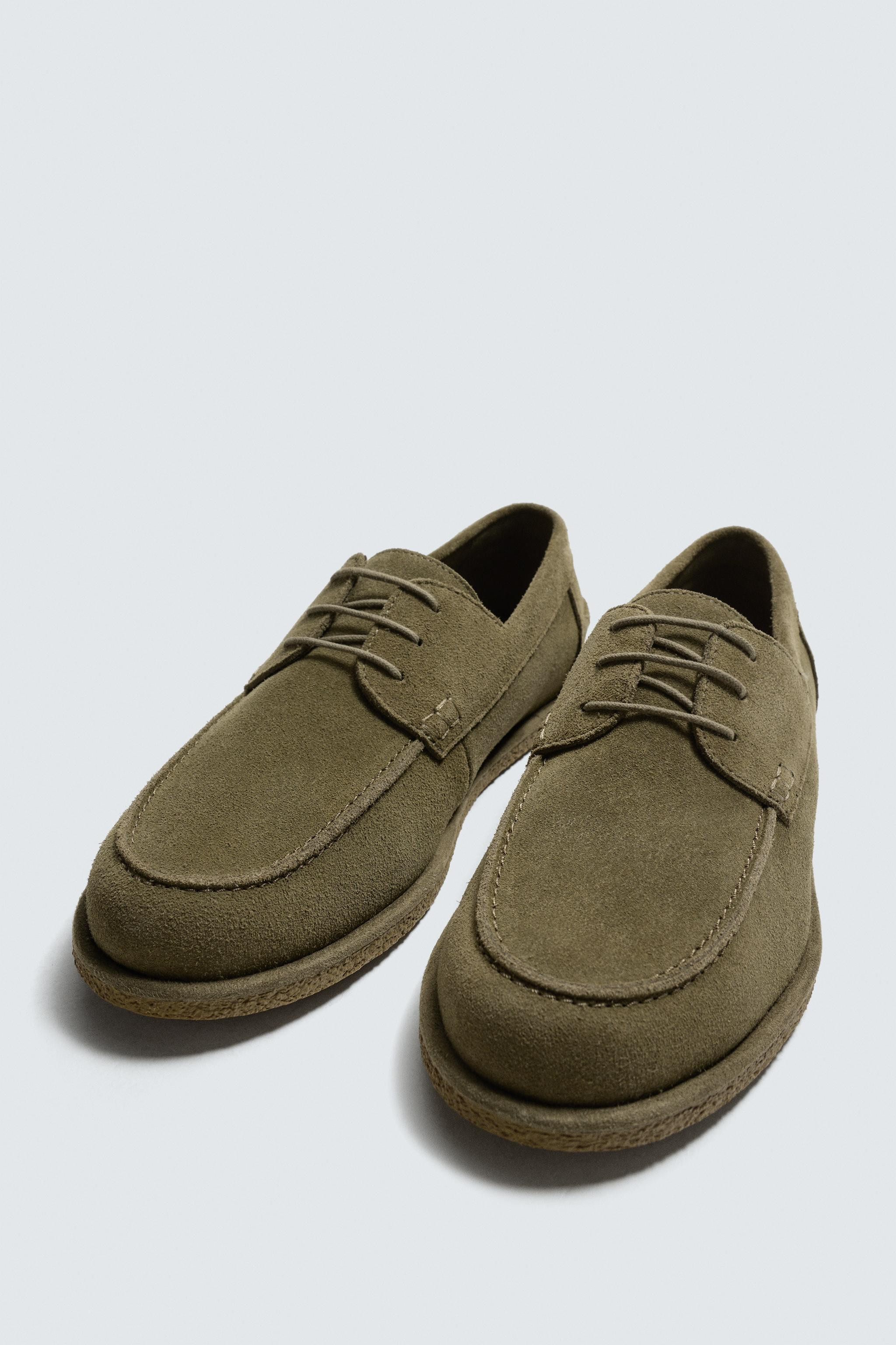 CASUAL LEATHER DECK SHOES | Zara US