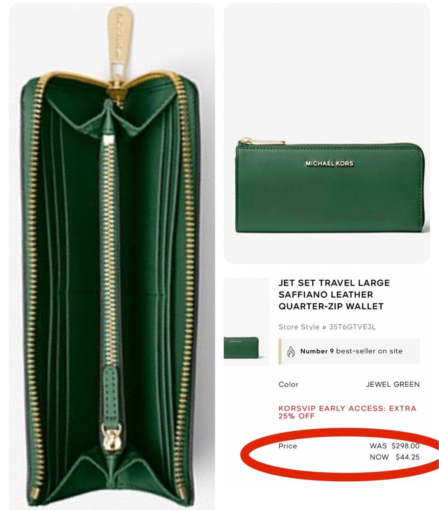 Not sure if anyone is holiday shopping yet but this is a steal 🔥🔥
Michael Kors has an extra 25% off outlet today with LDW25 at checkout! ***You must log in and then place the code! ***That makes this zip wallet $44 shipped in 3 colors***

#LTKitbag #LTKsalealert #LTKunder50