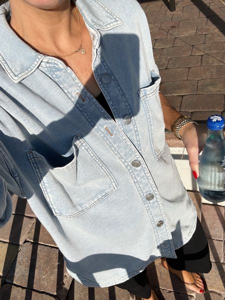 The perfect light layer! Love this chambray denim top- feels like the softest layer and so good with layers. 

#LTKfindsunder100 #LTKover40 #LTKstyletip