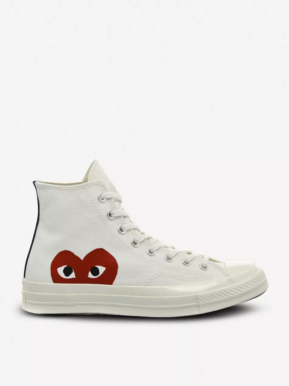 Comme des Garçons PLAY x Converse 70s canvas high-top trainers | Selfridges