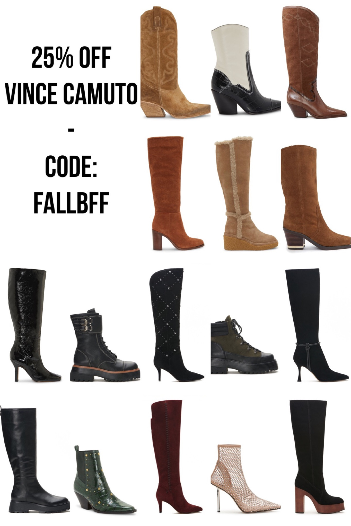 Vince Camuto Friends & Family Sale
Fall Boots 



#LTKSeasonal #LTKshoecrush #LTKsalealert