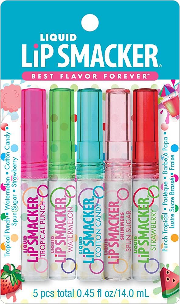 Lip Smacker Liquid Flavored Lip Gloss Friendship Pack |Tropical Punch, Watermelon, Cotton Candy, ... | Amazon (US)