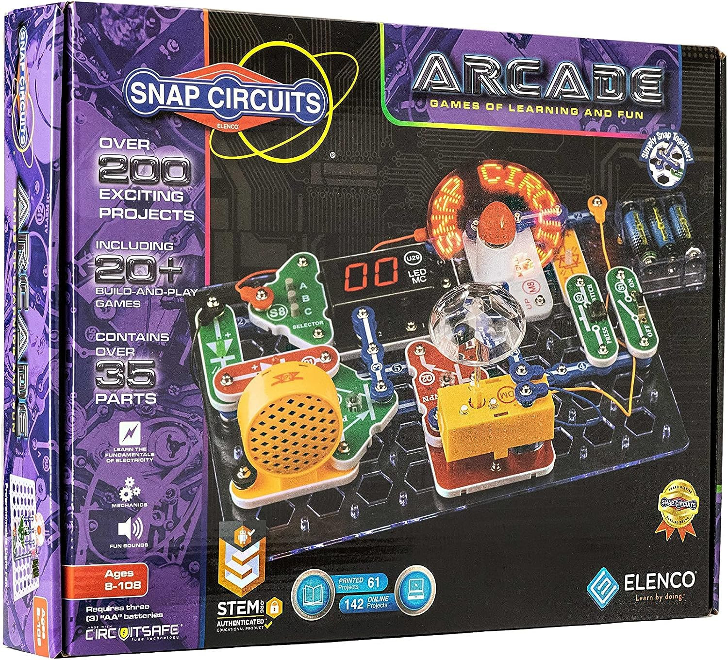 Snap Circuits “Arcade”, Electronics Exploration Kit, Stem Activities for Ages 8+, Full Color ... | Amazon (US)